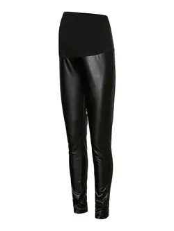 Soya jrs pu bukser hw - BLACK | Graviditet & Amning - Gravidkläder - Jeans, byxor & shorts | BabyMode