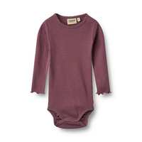 Wheat Regitze Långärmad Rib Body - Eggplant