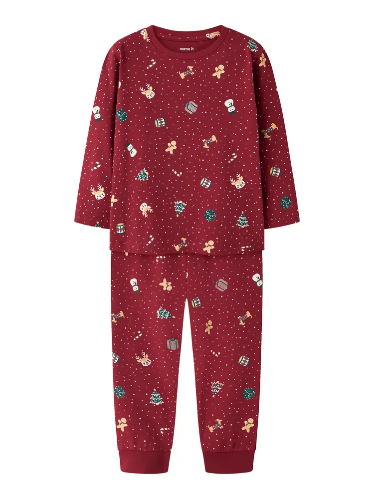 Name It Vismas Pyjamas - Red Dahlia - 86