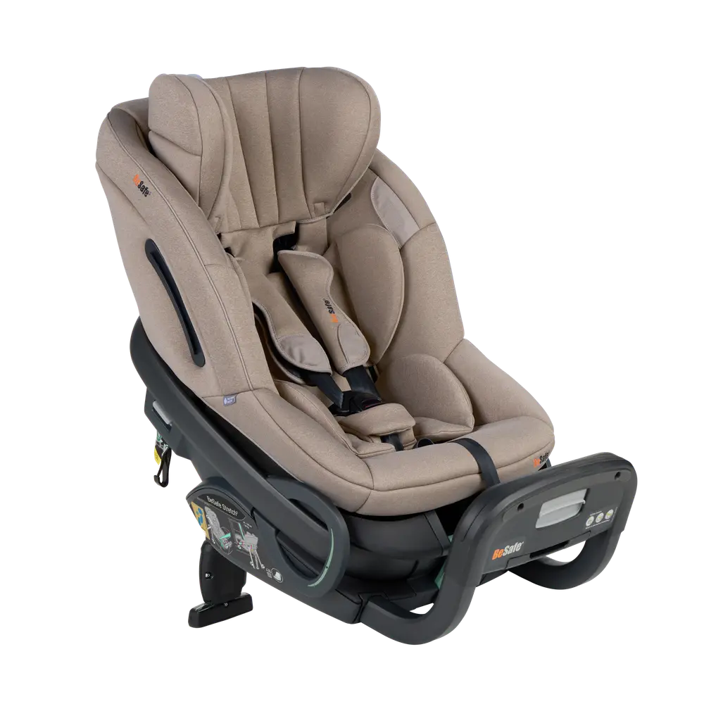 BeSafe Stretch² Bilbarnstol - Dark Sand Soft Breeze | Bilbarnstolar - Bakåtvända bilbarnstolar 9-36 Kg - Bakåtvända bilbarnstolar upp till 36 kg | BabyMode