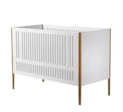 Spoke spjälsäng - Vit/Ek | Barnrum | BabyMode