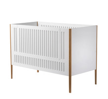 Spoke spjälsäng - Vit/Ek