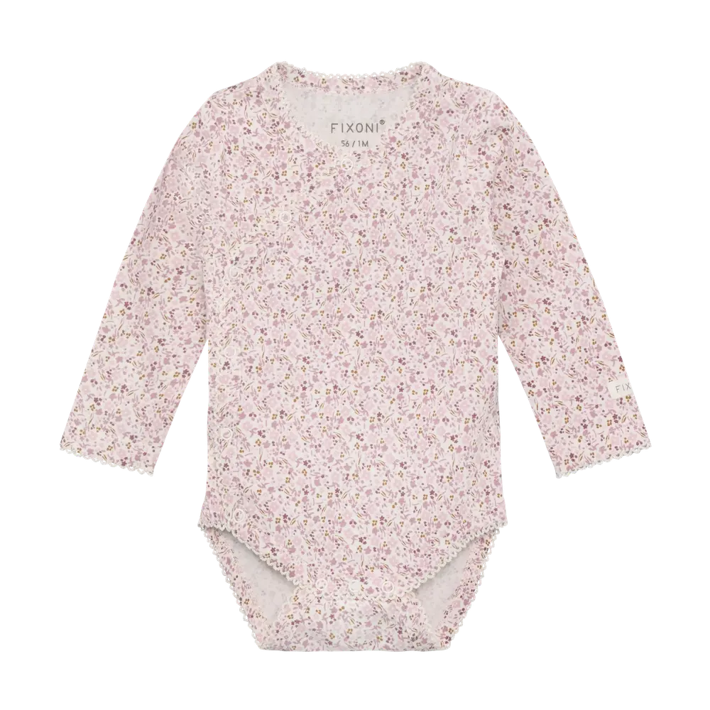 Fixoni Långärmad Wrap Body - Pale Lilac - 68