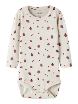 Haline Långärmad Body - Peyote melange | Barnkläder - Bodys & overaller - Långärmad body | BabyMode