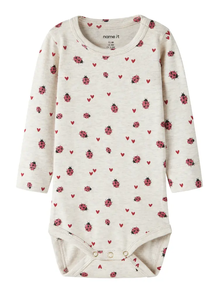 Haline Långärmad Body - Peyote melange - 50 | Barnkläder - Bodys & overaller - Långärmad body | BabyMode