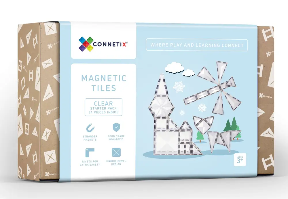 Starter Pack - magnetsæt 34 dele - clear | Leksaker - Kreativ lek - Magnetiskt lekset | BabyMode