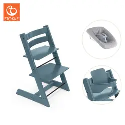 Tripp Trapp Stol inkl. Newborn Set och Babyset - Fjord blue | Baby & Barn | BabyMode