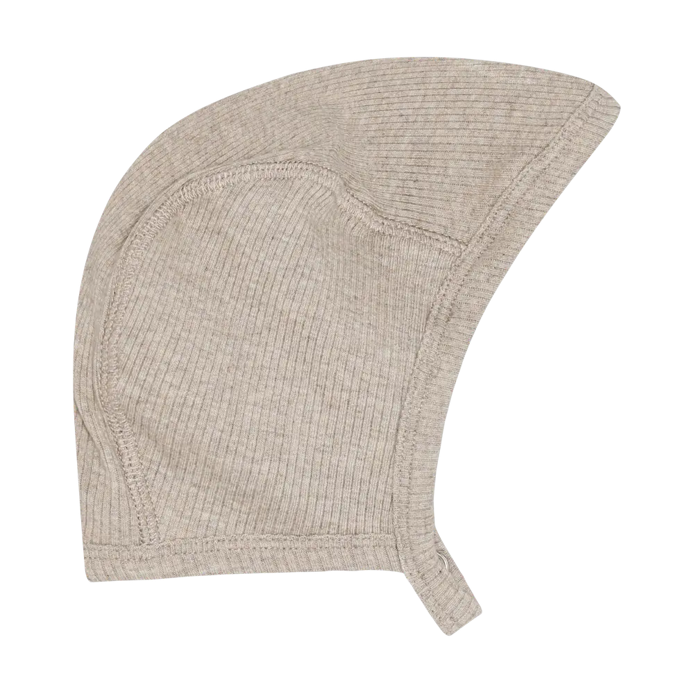 Hjälm Melange Rib - Pure Cashmere Melange - 50\56 | Barnkläder - Mössor, vantar och tossor - Babymössor | BabyMode