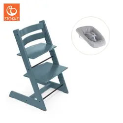 Tripp Trapp Stol bok & Newborn Set - Fjord blue | Baby & Barn | BabyMode