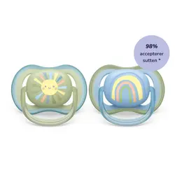 Napp Ultra Air 2-pack 0-6 mån - Grön/Blå | Baby & Barn - Sköta - Nappar | BabyMode