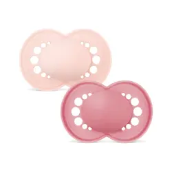 Original Silk Napp 6-16 mån 2-pack - Pink Unprint | Baby & Barn - Sköta - Nappar | BabyMode