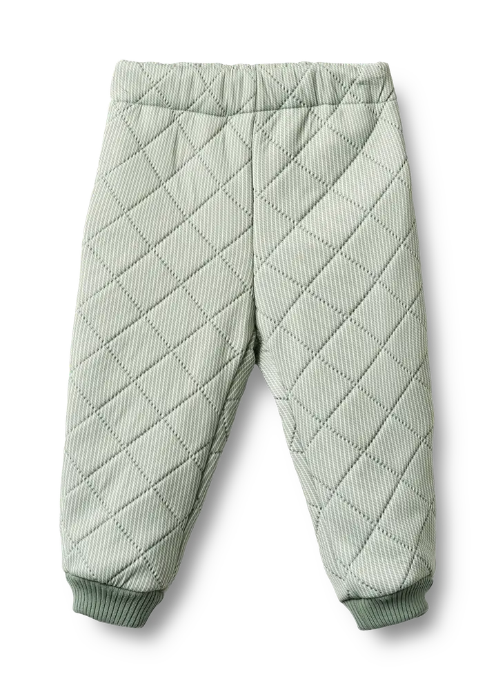 Wheat Termobyxor Alex - Green Stripe - 92 | Barnkläder - Ytterplagg - Termokläder | BabyMode
