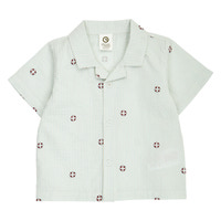 Seersucker Randig Skjorta - Tofu/ Ocean/ Mineral red