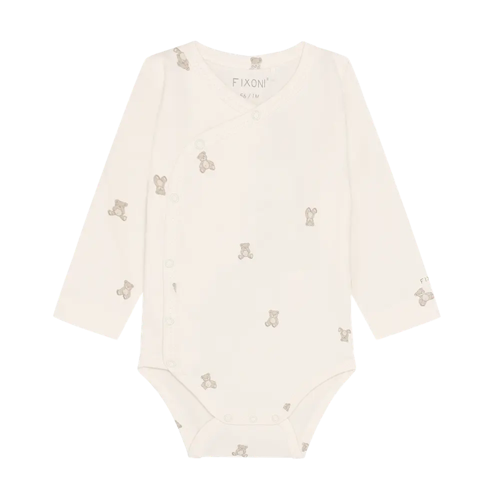 Långärmad Wrap Body - Pure Cashmere - 56 | Barnkläder - Bodys & overaller - Omlottbody | BabyMode