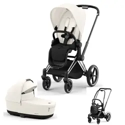 Cybex E-Priam Duovagn - Off white/Chrome black