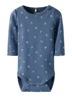 Fanchor Långärmad Body - Vintage Indigo