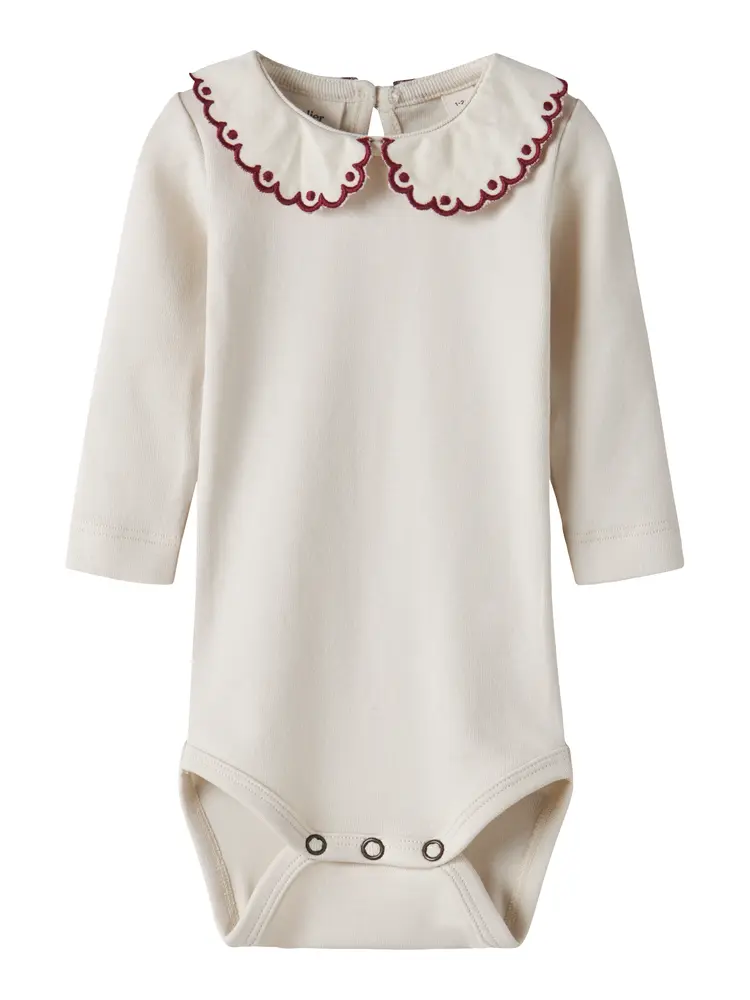Lil' Atelier Fundo Lia Långärmad Slim Body - Turtledove - 80