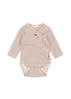 Langærmet Newborn Body - Stripe tricolore petit | Kläder - Bodys & overaller - Omlottbody | BabyMode