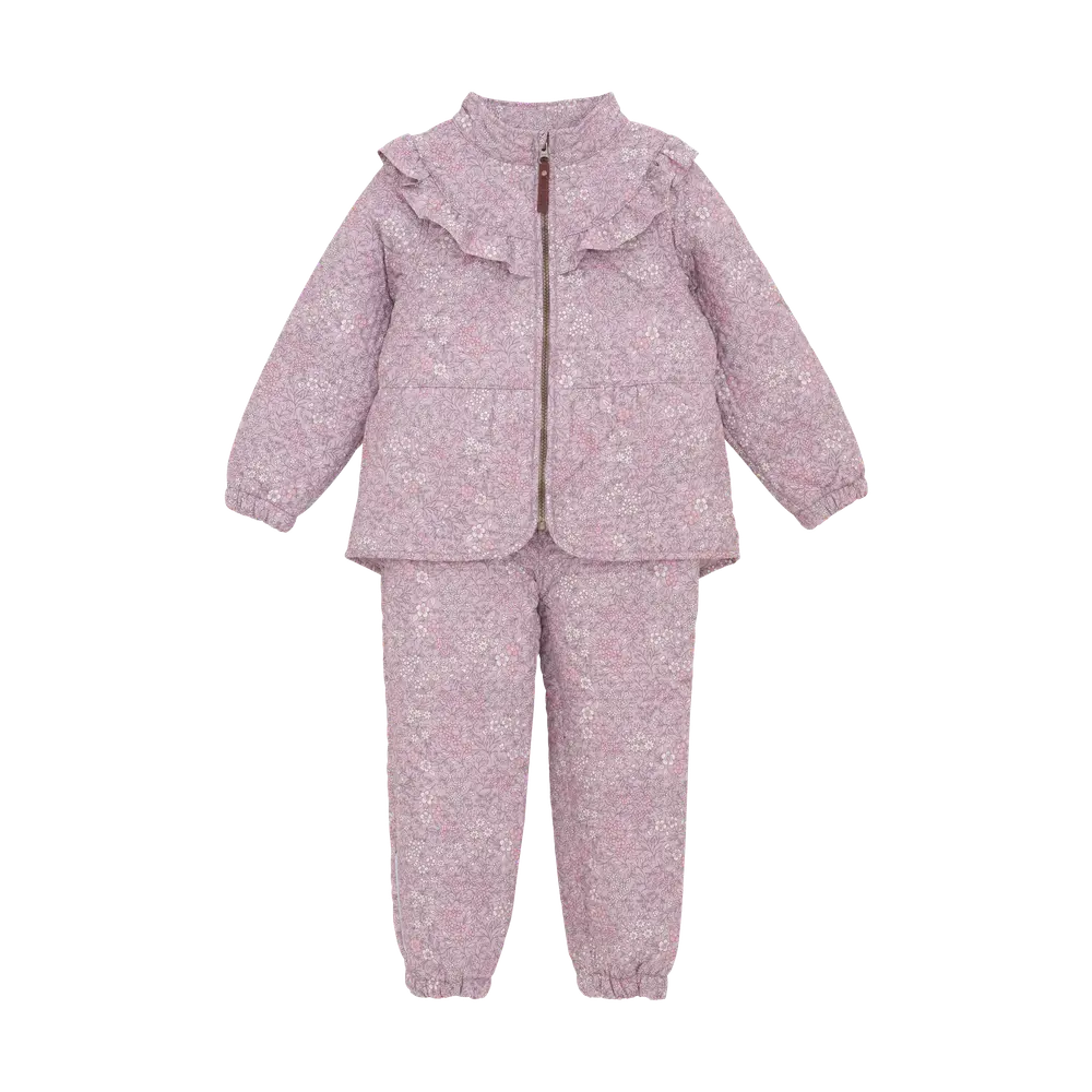 Termoset m. Volanger - Cloud Gray - 104 | Barnkläder - Ytterplagg - Termokläder | BabyMode