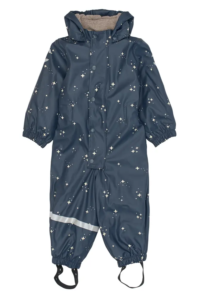 Mikk-Line Regnoverall M. Fleece - Star Sky  - 98