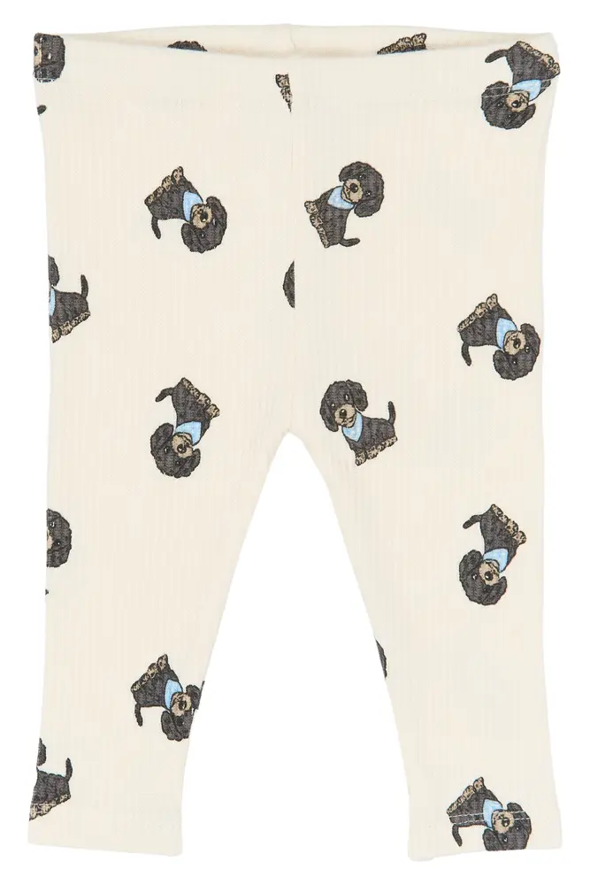 Sylvan Rib Leggings - Gardenia - 92 | Barnkläder - Underdelar - Leggings | BabyMode