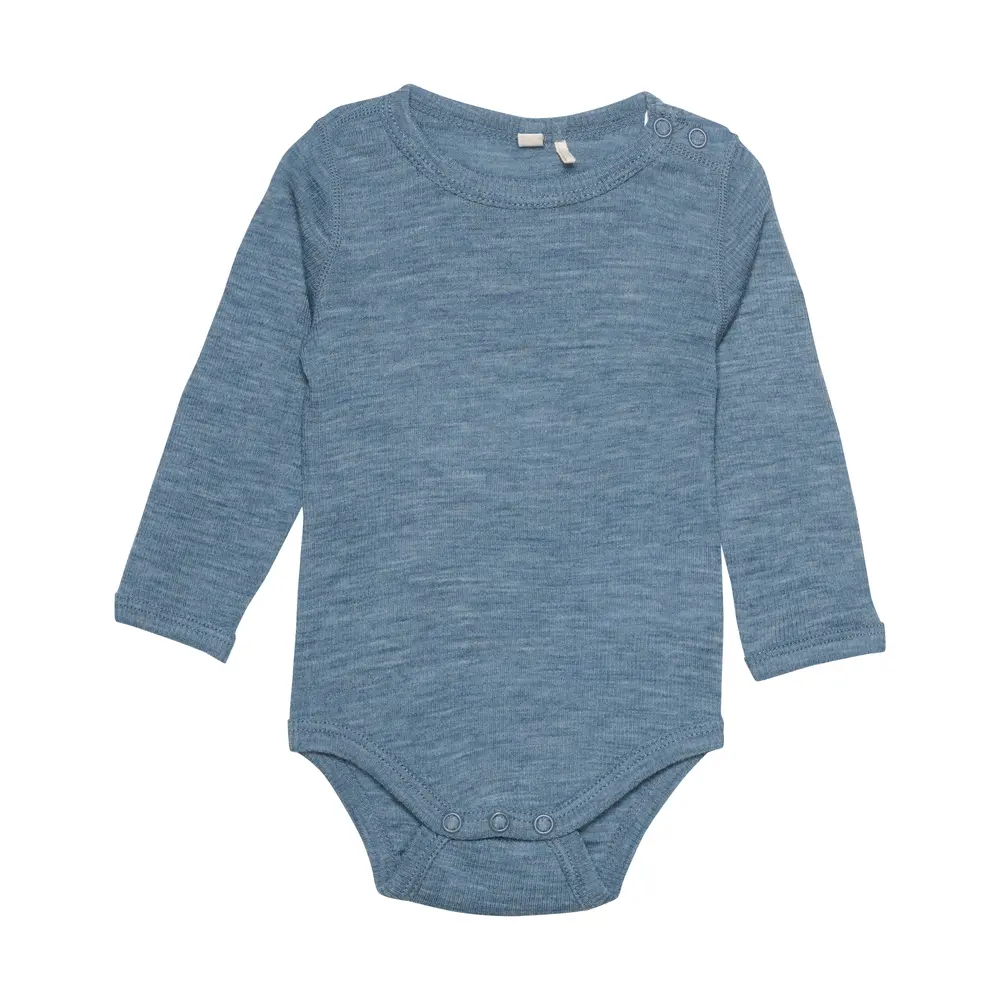 Långärmad Body Ull Solid - 7842 - 100 | Barnkläder - Ull - Ullbodys | BabyMode