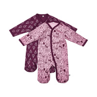 Långärmad Pyjamas med Fot 2-pack - Lilac