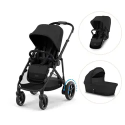 e-Gazelle syskonvagn - Moon black | Barnvagnar | BabyMode