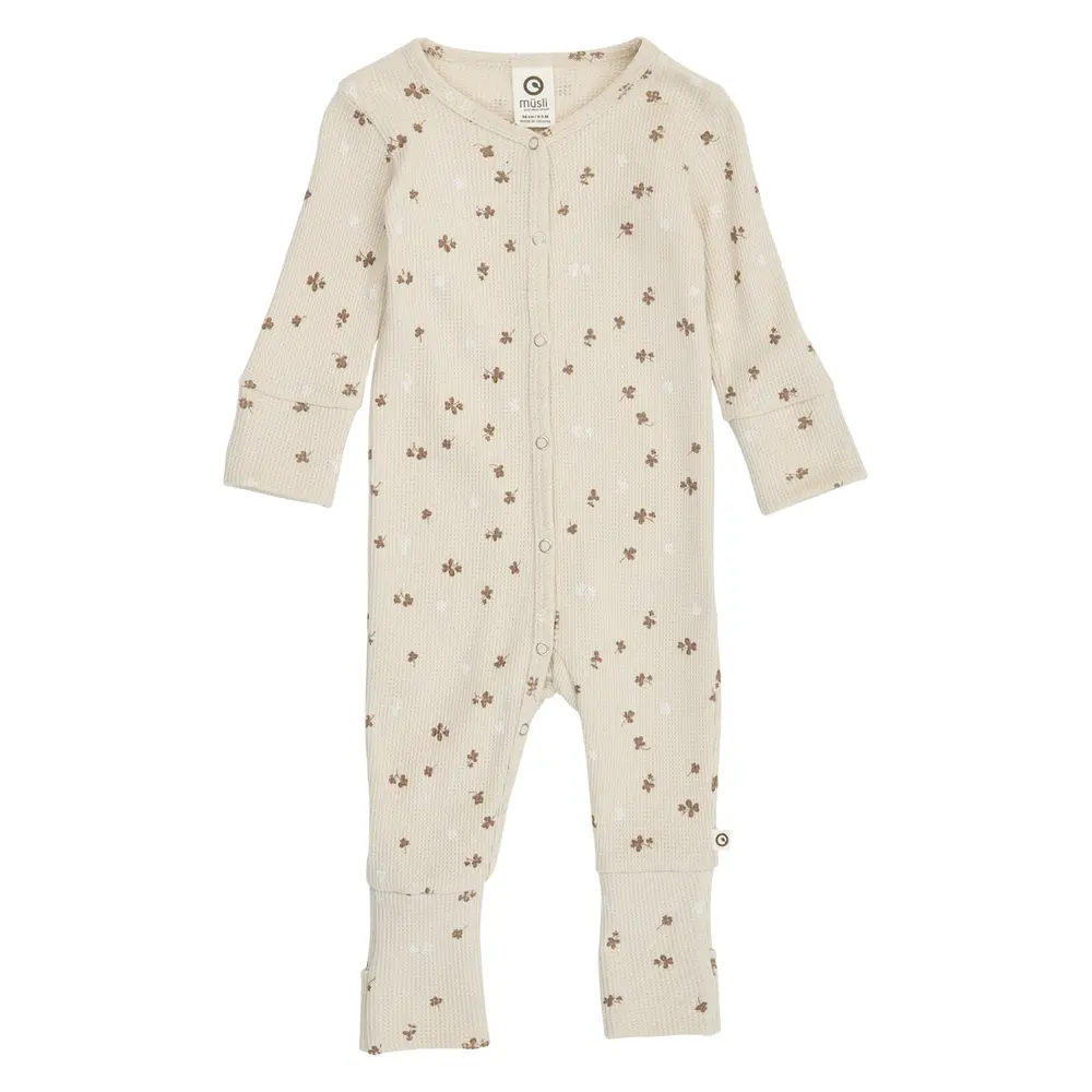 Müsli Clover Waffle Jummpsuit - Oat/Balsam Cream/Walnut  - 50