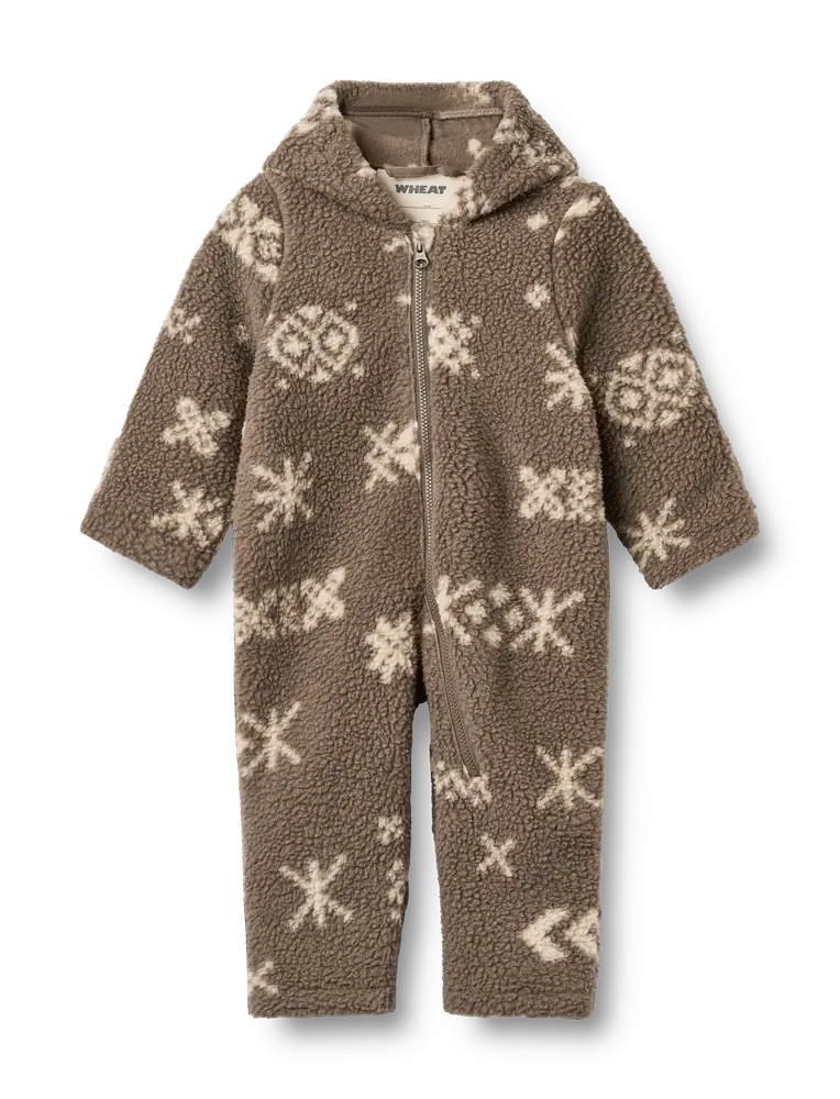 Wheat Allo Fleeceoverall - Dry Wood Jacquard - 68