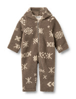 Wheat Allo Fleeceoverall - Dry Wood Jacquard