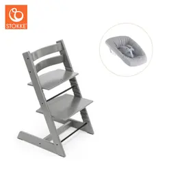 Tripp Trapp Stol bok & Newborn Set - Storm grey | Baby & Barn | BabyMode