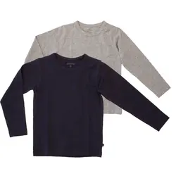 Långärmad T-shirt 2-pack - Navy | Kläder - Toppar - Blusar | BabyMode