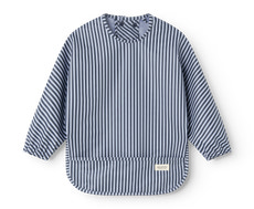 MarMar Copenhagen Apron Långärmad Haklapp - Blue Stripes