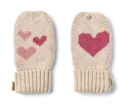 Towsi Jacquard Vantar - Offwhite melange | Kläder - Mössor, vantar och tossor - Vantar & handskar - Stickade vantar & mössor | BabyMode