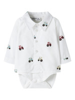 Name It Ractor Långärmad Bodyskjorta - Bright White