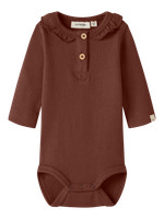 Lil' Atelier Thoro Hou Långärmad Slim Body - Mahogany
