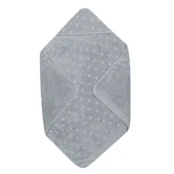 Babyhandduk med huva, 100x100 cm - Jasmin blue | Baby & Barn - Sköta - Badrockar, ponchos & badlakan | BabyMode
