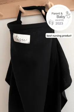 Amningsförkläde - Svart | Graviditet & Amning - Amning - Amningssjal | BabyMode