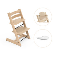 Stokke® Tripp Trapp Stol Oak Inkl. Babyset & Bricka - Nature