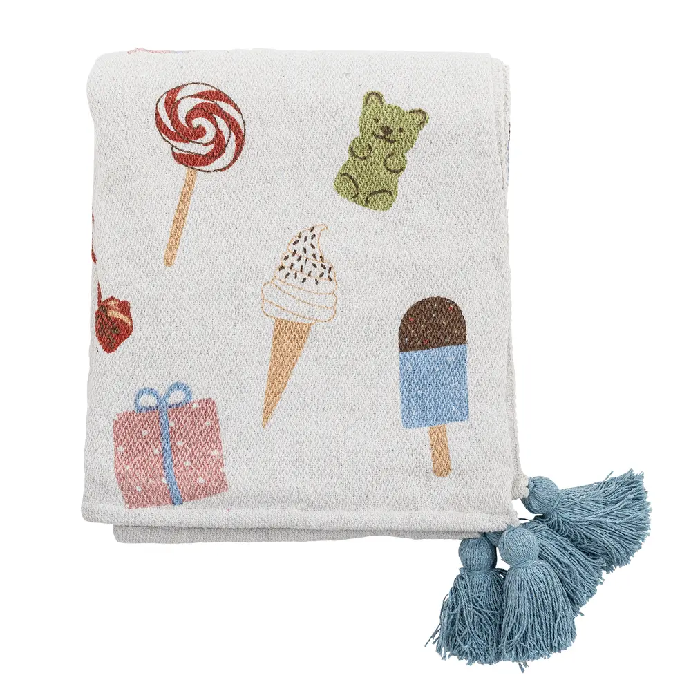Bloomingville Mini Filt Sweets - Natur | Barnrum - Textilier - Filtar & swaddlers | BabyMode