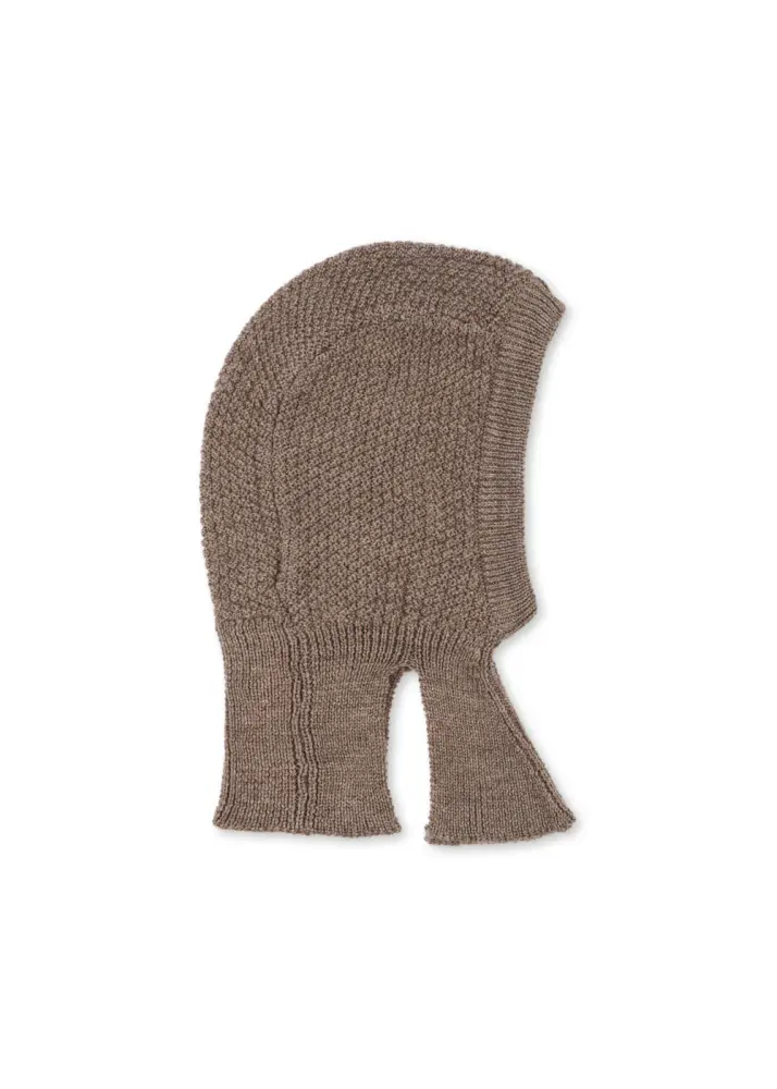 Fruity Balaclava - Bunny Brown Melange - 3-6 MDR. | Barnkläder - Mössor, vantar och tossor - Mössor & balaclavas | BabyMode
