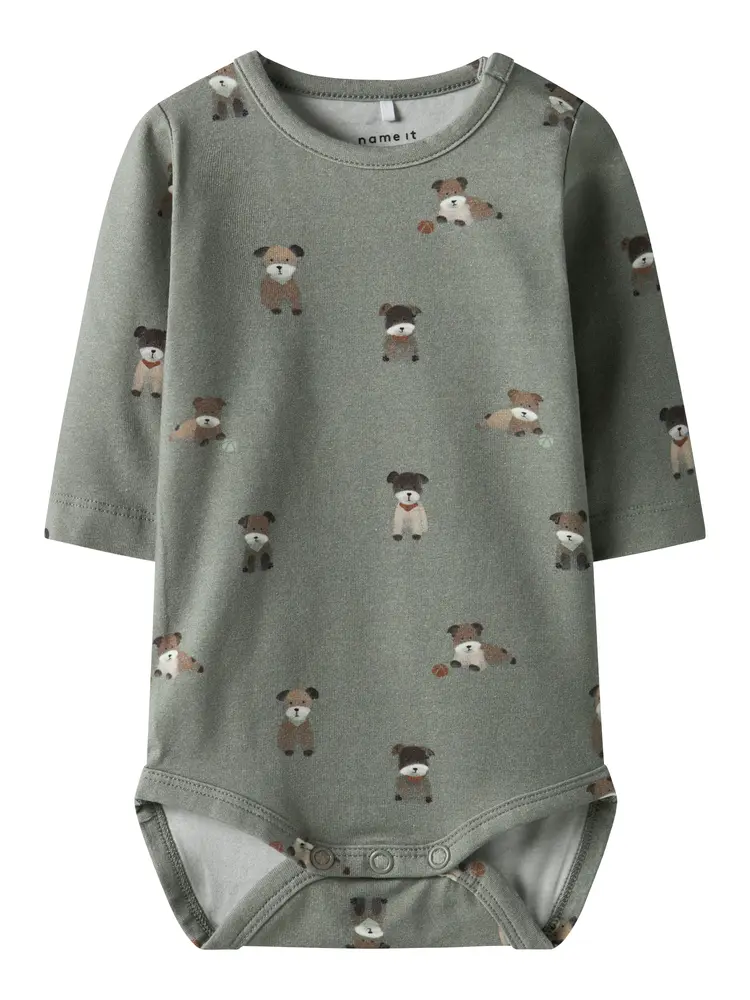 Tusher Långärmad Body - Shadow - 56 | Barnkläder - Bodys & overaller - Långärmad body | BabyMode