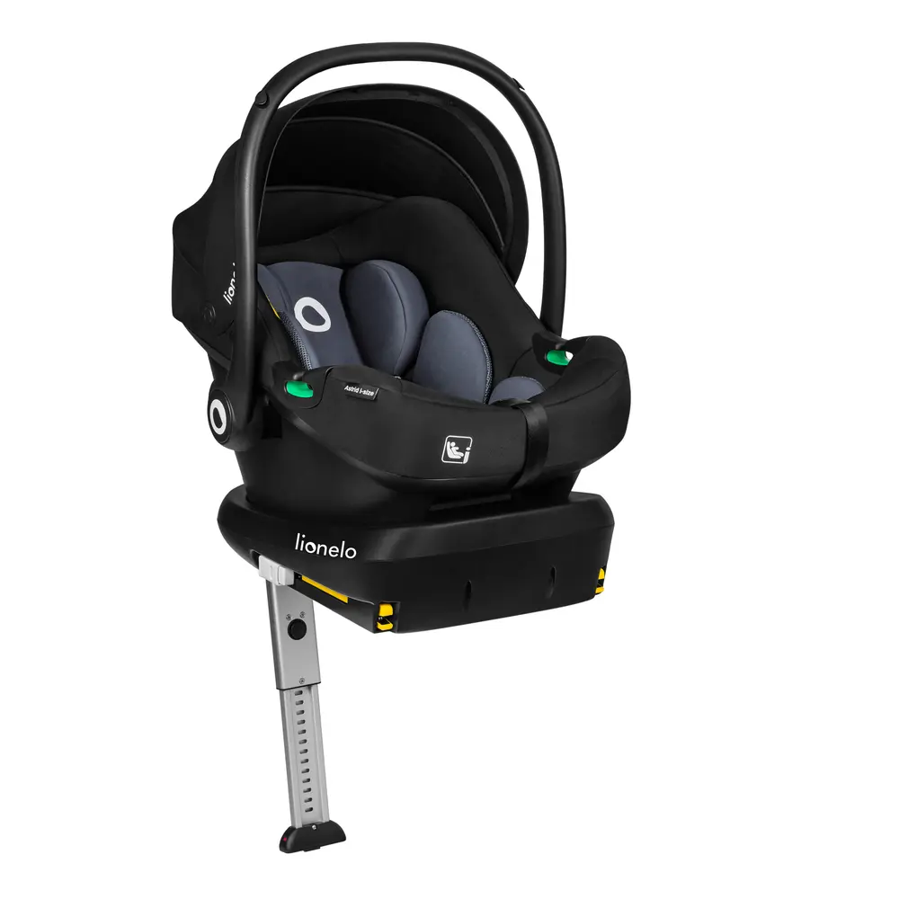 Lionelo Astrid i-Size Babyskydd - Black Grey | Bilbarnstolar - Babyskydd 0-13 Kg | BabyMode