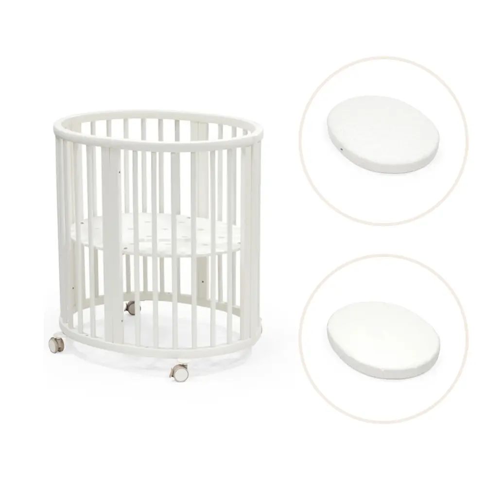 Stokke® Sleepi Mini V3 Spjälsäng Med Madrass Och Lakan - Vit | Barnrum - Barnrumspaket | BabyMode