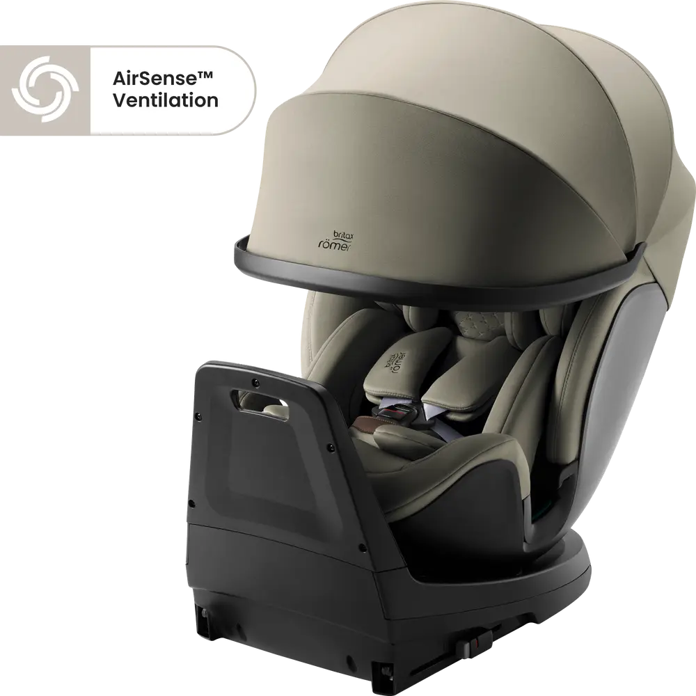 Britax Römer Swivel-Grow Max Air Lux Bilbarnstol - Urban Olive | Bilbarnstolar - Bakåtvända bilbarnstolar 9-36 Kg - Bakåtvända bilbarnstolar upp till 23 kg | BabyMode