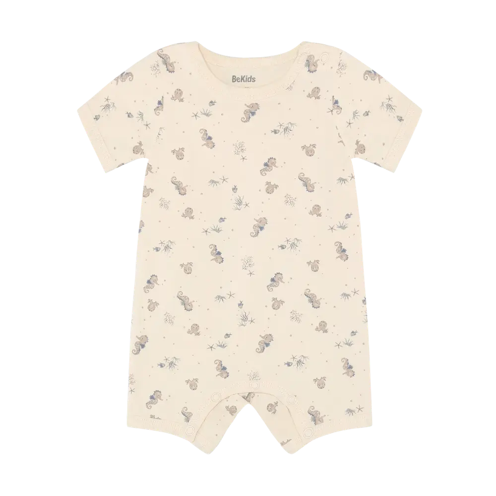 Jumpsuit m. Tryck - Folkstone Gray - 80 | Barnkläder - Bodys & overaller - Jumpsuit utan fot | BabyMode
