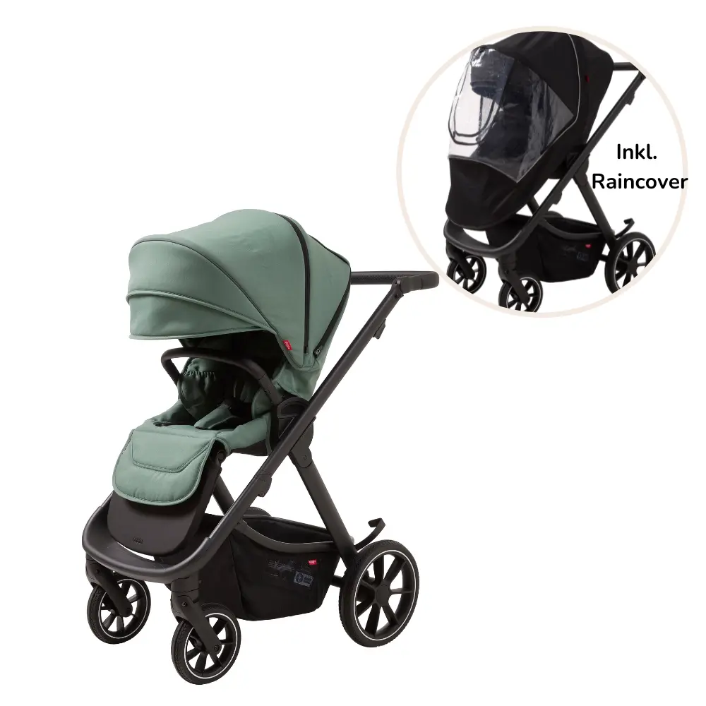 Odder Evoke Sittvagn Inkl. Regnskydd - Grön | Barnvagnar - Sittvagnar | BabyMode