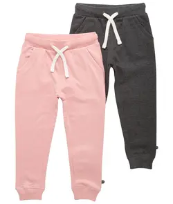 Sweatpants 2-pack - Rosa/Mörkgrå | Kläder - Underdelar - Byxor | BabyMode