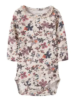 Långärmad Body Naline - Peyote Melange | Kläder - Bodys & overaller - Långärmad body | BabyMode